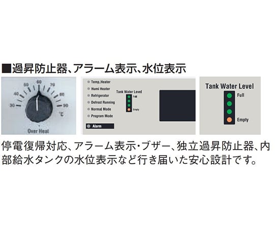 65-0574-25 恒温恒湿器 エンビロス 大型観察窓付き KCL-2000W