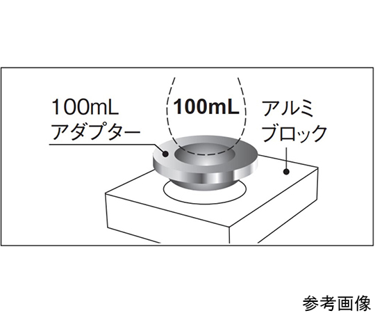 ナス型フラスコ用アダプターセット（JIS規格）　100mL　PSL-2500B・P型（ヒータユニット用）アルミブロック用