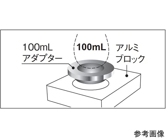ナス型フラスコ用アダプターセット（JIS規格）　200mL　PSL-2500B・P型（ヒータユニット用）アルミブロック用