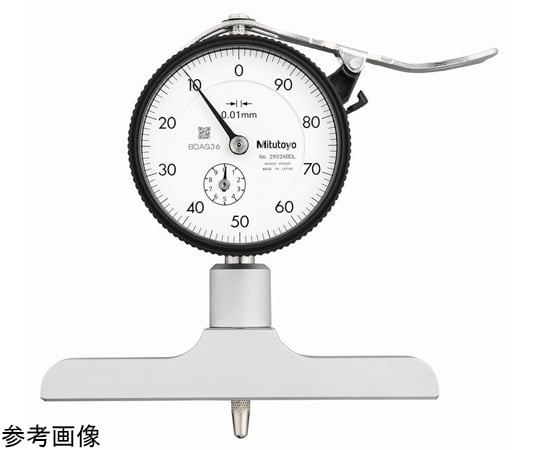 ダイヤルデプスゲージ　測定範囲0-200mm　ベース長101.6mm