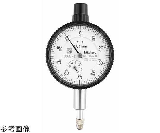 小形ダイヤルゲージ　測定範囲5mm　メーカー校正証明書/トレサビリティ体系図付　耳金付　連続目盛/宝石入/低測定力