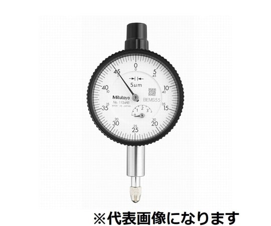 小形ダイヤルゲージ　測定範囲3.5mm　メーカー校正証明書/トレサビリティ体系図付　耳金付　連続目盛