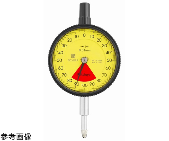 標準型ダイヤルゲージ　測定範囲1.6mm　メーカー校正証明書/トレサビリティ体系図付　耳金なし　バランス目盛/ショックプルーフ　2959AB