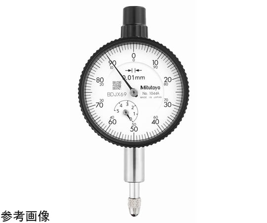 小形ダイヤルゲージ　測定範囲5mm　校正証明書/トレサビリティ体系図付　耳金付　連続目盛