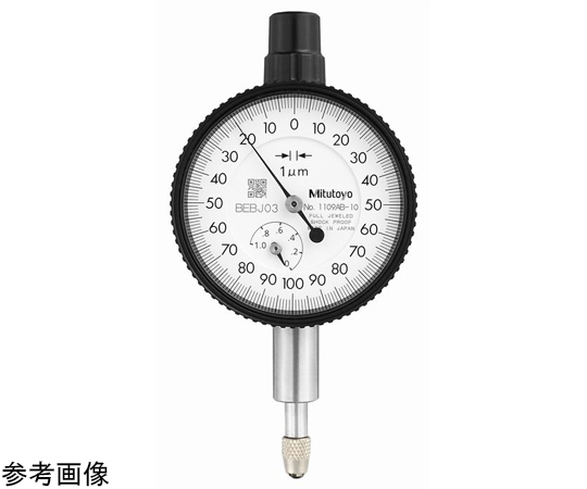 小形ダイヤルゲージ　測定範囲1mm　校正証明書/トレサビリティ体系図付　耳金なし　バランス目盛/ショックプルーフ/宝石入