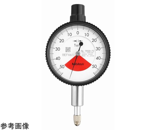 小形ダイヤルゲージ　測定範囲0.1mm　校正証明書/トレサビリティ体系図付　耳金付　バランス目盛/ショックプルーフ/防塵・防滴/宝石入
