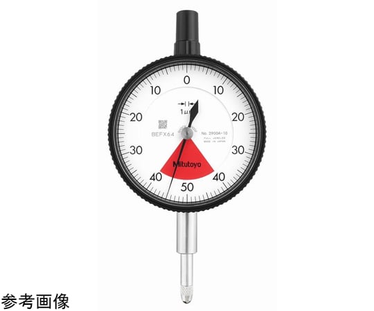 標準型ダイヤルゲージ　測定範囲0.08mm　校正証明書/トレサビリティ体系図付　耳金付　バランス目盛/ショックプルーフ/宝石入