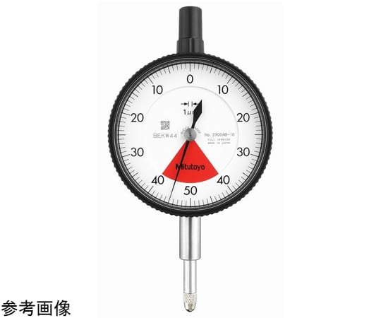 標準型ダイヤルゲージ　測定範囲0.08mm　校正証明書/トレサビリティ体系図付　耳金なし　バランス目盛/ショックプルーフ/宝石入