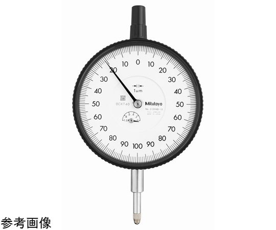 大型ダイヤルゲージ　測定範囲1mm　校正証明書/トレサビリティ体系図付　耳金なし　バランス目盛/ショックプルーフ/宝石入