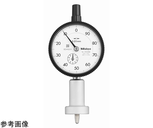 ダイヤルデプスゲージ　測定範囲0-10mm　校正証明書/トレサビリティ体系図付　ベース長Φ25mm