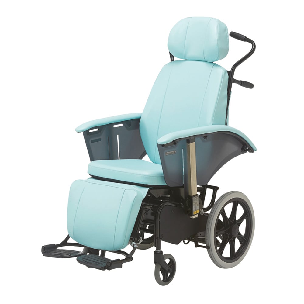 65-0841-05 フルリクライニング車椅子 ブルー RJ-370B 【AXEL】 アズワン