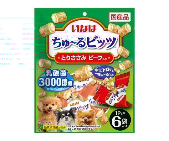 ちゅ～るビッツ　3000億　ビ～フ　12g×6本入