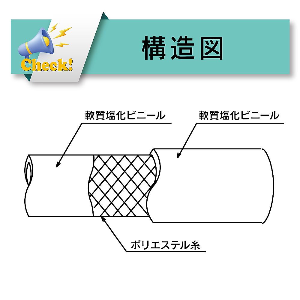水・油・薬品・エアー用耐圧ホース　スーパートヨロンホース　内径12mm×外径18mm　長さ40m　ST-12-40