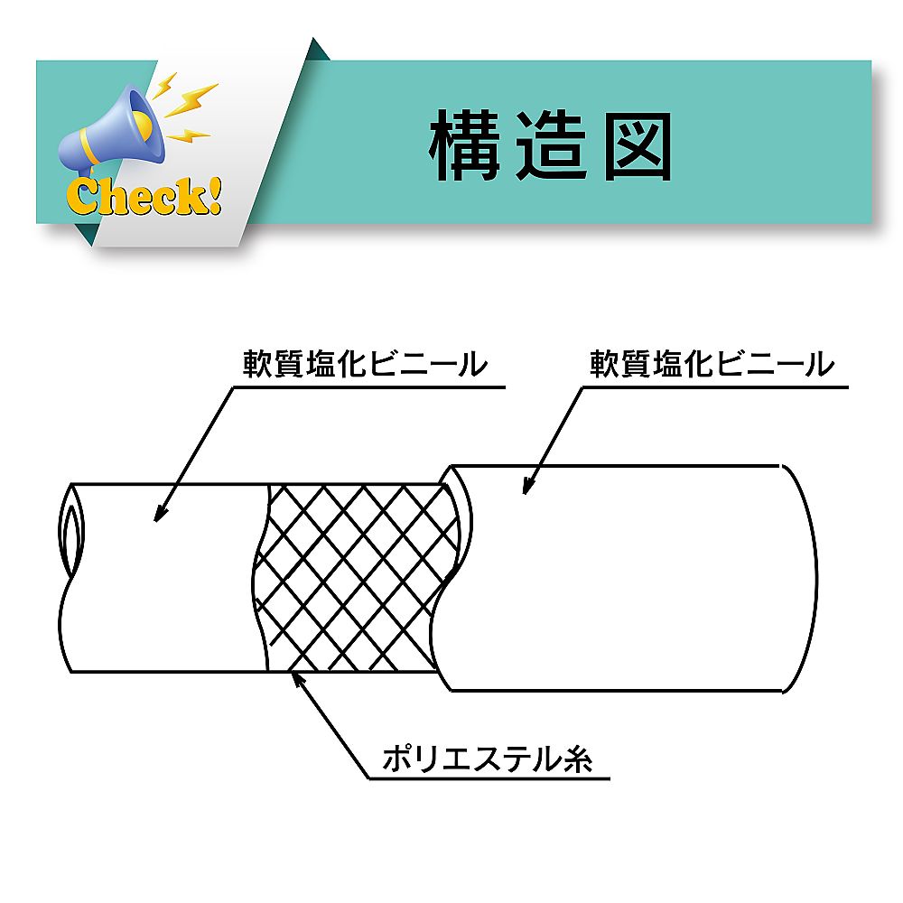 耐油用耐圧ホース　ハイパートヨロンホース　内径38mm×外径48mm　長さ2m　HPT-38-2