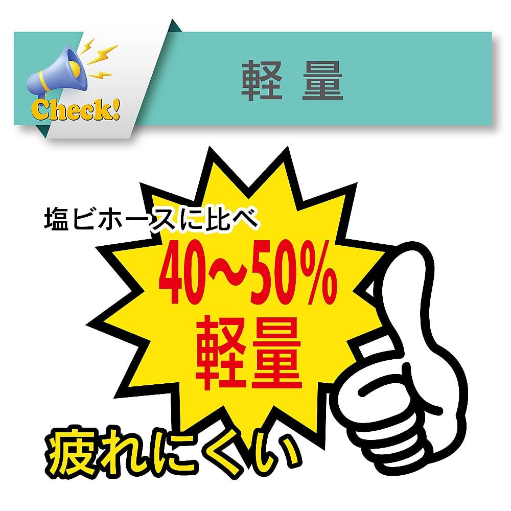エアーホース（ポリウレタン製耐圧ブレードホース）　ヒットホース　内径10mm×外径14.5mm　長さ1m　HB-10-1