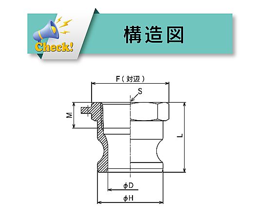 カムロック アダプター メネジ ブロンズ BR 3インチ