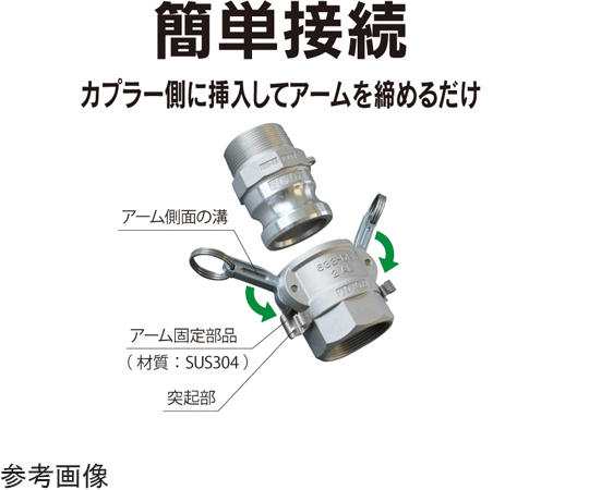 65-0880-30 カムロック アダプター オネジ ステンレス 6インチ 633-FB