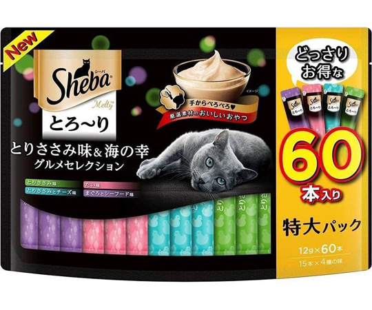 シーバとろ～りメルティ　ササミ＆海の幸　12g×60本