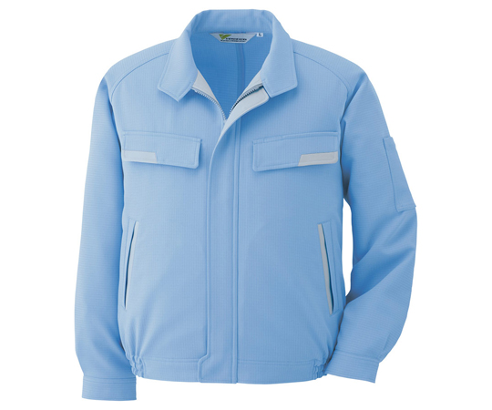 春夏作業服 帯電防止JIS適合 ベルデクセル 男女ペア長袖ジャンパー ブラウン L ミドリ安全 VES2524-UE-L (65-1290-46) VE71 UE 4L 静電気帯電防止作業服\"男女ペアブルゾン\" ミドリ安全 4L