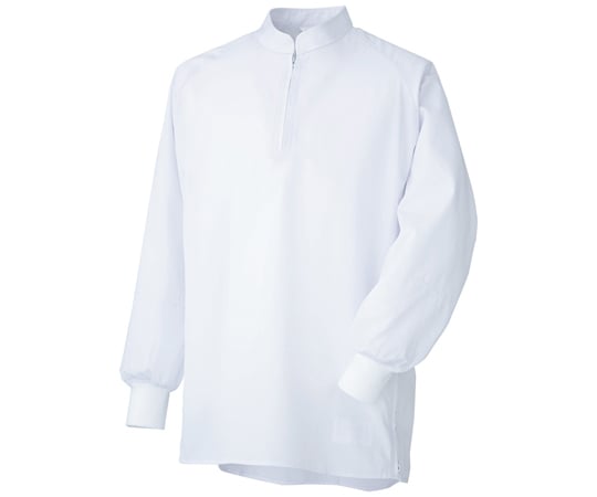 高質 65-1286-93 白衣 食品産業向け 男女共用 プルオーバーシャツ L 上 14周年記念イベントが MHS211W-UE-L ホワイト