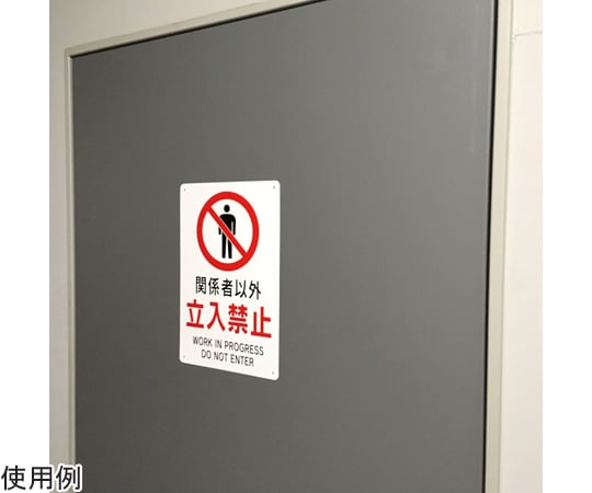 65-1338-50 立入禁止標識 『関係者以外立入禁止』 （小） 300×200mm