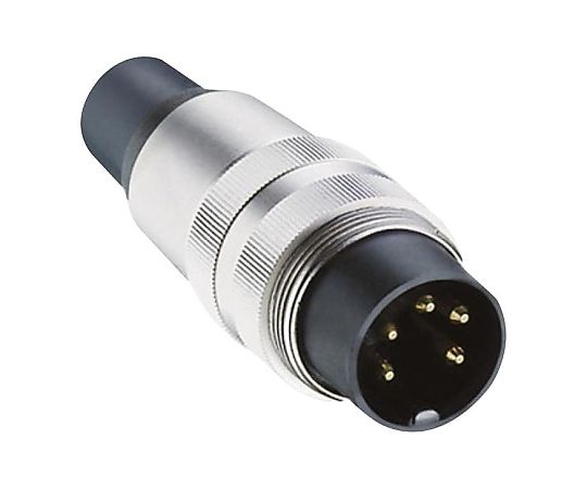 コネクタ 円形 DIN オス レセプタクル ソルダー ターム W/ロック リング リア マウント IP40 23AH4034