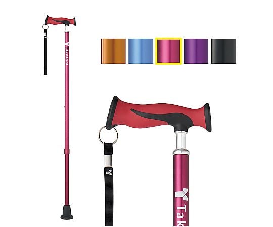 バンブーステッキ　ワインレッド