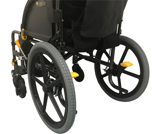 65-1694-05 アルミ製介助式車椅子 ドラロックフットブレーキ仕様