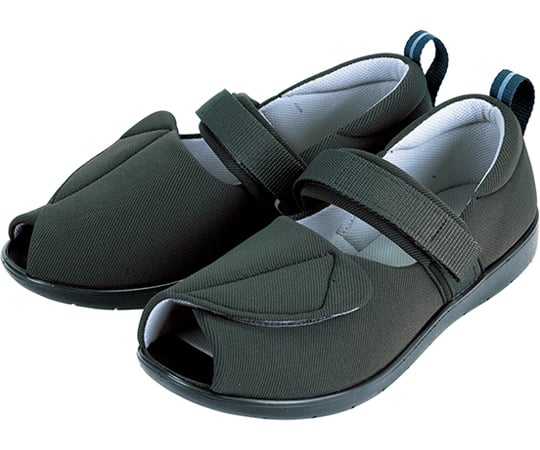 65-1699-04 PH転びにくいシューズつま先なし 黒 L 71416 【AXEL】 アズワン