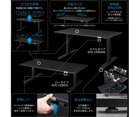 取扱を終了した商品です］Bauhutte SAゲーミングデスク 脚部L BHD