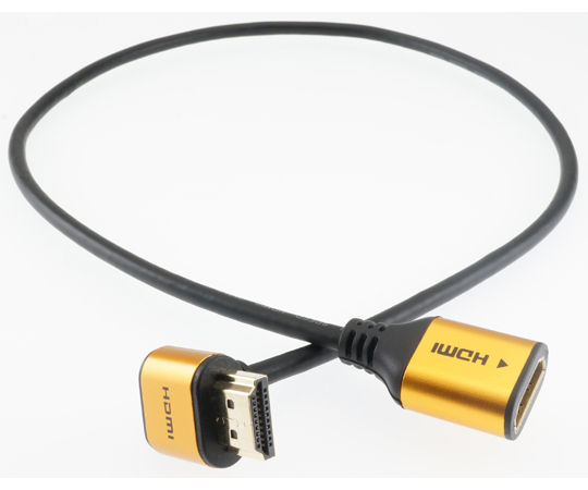 HDMI延長ケーブル　L型270度　15cm　ゴールド　HLFM015-584GD