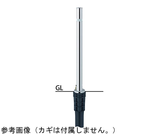 65-1799-18 リフター ステンレス 上下式車止め 鎖なし φ76.3 交換用本体 LA-8K 【AXEL】 アズワン