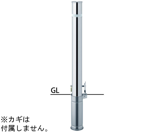 65-1799-76 リフター ステンレス 車止め 鎖なし φ48.6 LA-5U 【AXEL