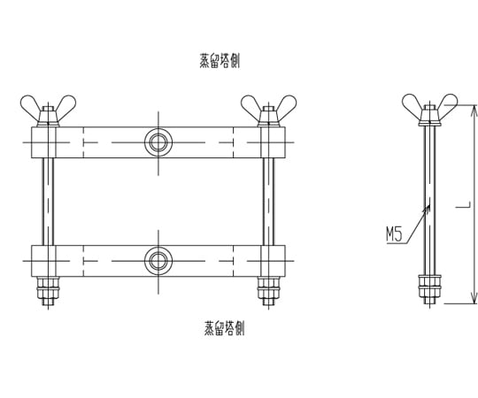 65-1839-76 蒸留塔用フランジセット 外套Φ70用 3492-01 【AXEL 65-1839-76 蒸留塔用フランジセット 外套Φ70用 3492-01 【AXEL