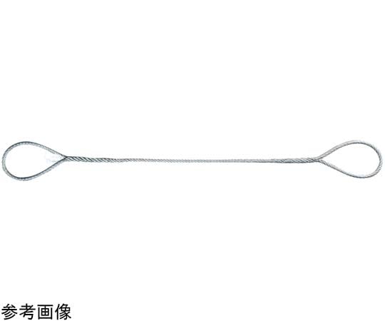 65-1869-27 トゲ無し玉掛けワイヤー 荷重300kg 1m TNW6-10