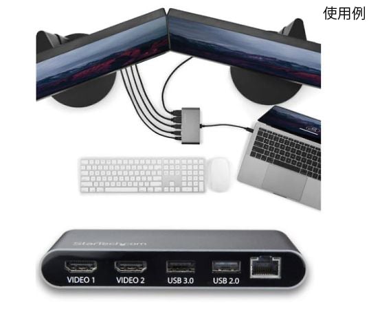 65-1905-47 Thunderbolt 3 4K60Hz HDMI/2ポートUSBハブ/ギガビット有線LANポート/Mac＆Windows対応/本体一体型20cmケーブル/TB3ミニドッキングステーション TB3DKM2HD 【AXEL】