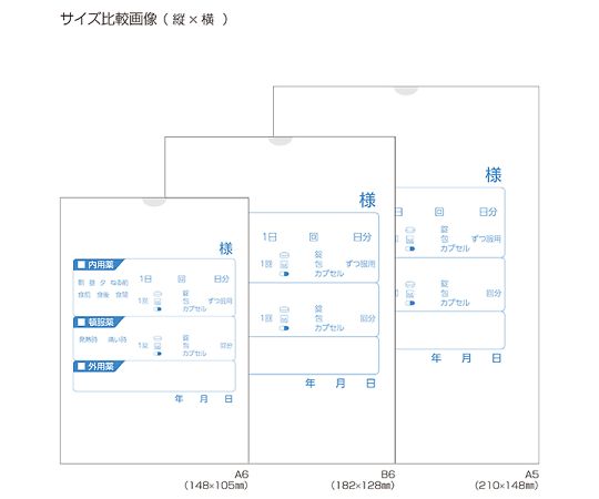 65-1920-30 手書き薬袋 用法兼用タイプ B6 100枚入 83315-000 【AXEL