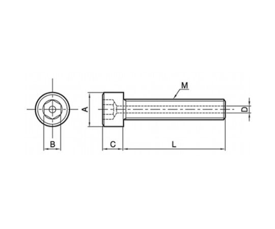 65-1965-90 SUSエアー抜きCAP （全ネジ）6×35×35 （100本入） A0-02