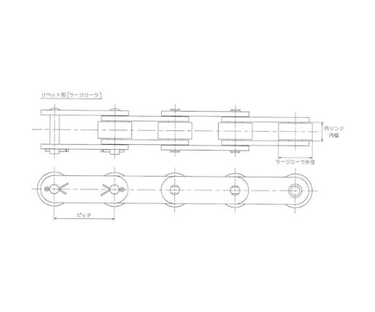 65-1995-09 EKC2062H SUS ダブルピッチチェーン EKC2062H SS300 80L