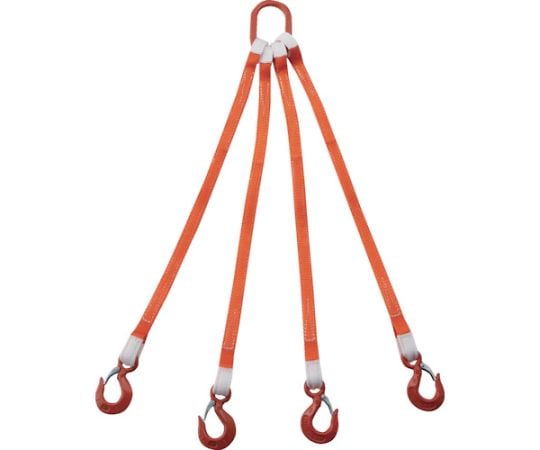 65-2006-75 4本吊ベルトスリングセット 25mm幅×1m 吊り角度60°時荷重