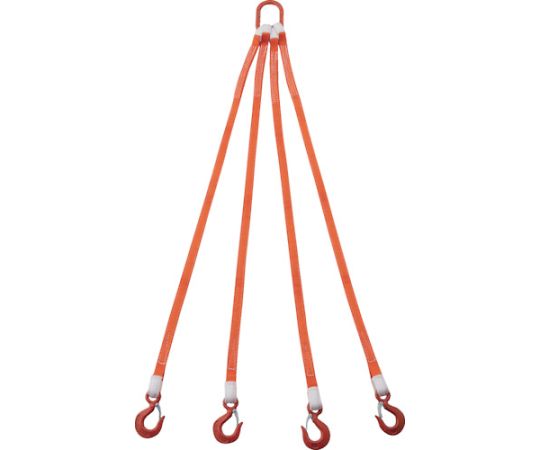 65-2006-80 4本吊ベルトスリングセット 25mm幅×1.5m 吊り角度60°時荷重