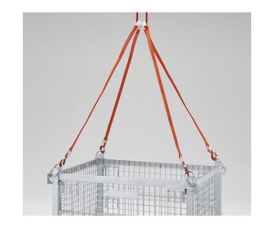 4本吊ベルトスリングセット 25mm幅×1.5m 吊り角度60°時荷重2.58t（最大使用荷重3t）　G25-4P15-2.58