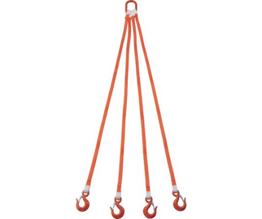 65-2006-83 4本吊ベルトスリングセット 25mm幅×2m 吊り角度60°時荷重2.58t（最大使用荷重3t） G25-4P20-2.58  【AXEL】 アズワン
