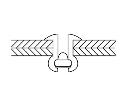 65-2043-02 エビ ブラインドリベット（丸頭）ステンレス/ステンレス製