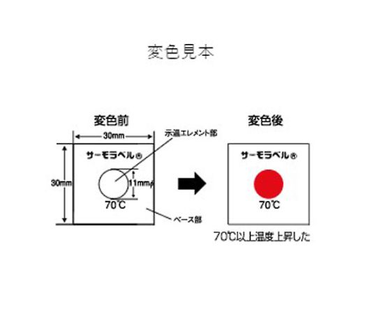 75℃ 温度管理用示温材(ｻｰﾓﾗﾍﾞﾙ/40枚)　EA722ZB-75