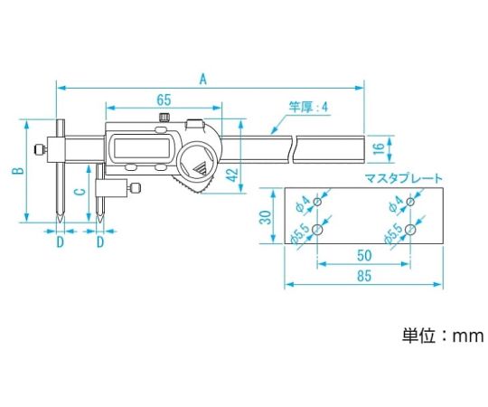 φ1- 9.5mm/10-150mm ﾃﾞｼﾞﾀﾙﾉｷﾞｽ(穴ﾋﾟｯﾁ用)　EA725CV-10