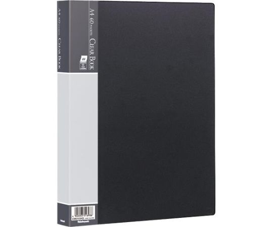 Ａ４ クリアーブック(ﾌﾞﾗｯｸ/60ﾎﾟｹｯﾄ)　EA762CC-217
