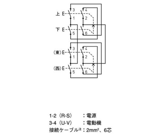 65-2253-92 ４点 押しボタン開閉器(防雨形・ﾎｲｽﾄ用) EA940DF-112