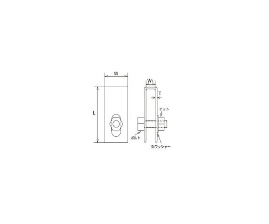 65-2288-85 25x55mm ｸﾞﾚｰﾁﾝｸﾞ連結金具(ﾎﾞﾙﾄ固定/ｽﾃﾝﾚｽ) EA951TA-157