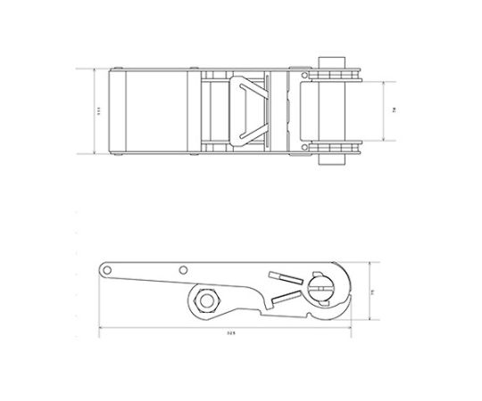 65-2299-83 75mmx 5.0m/5090kg ベルト荷締機(ｴﾝﾄﾞﾚｽ) EA982SB-55